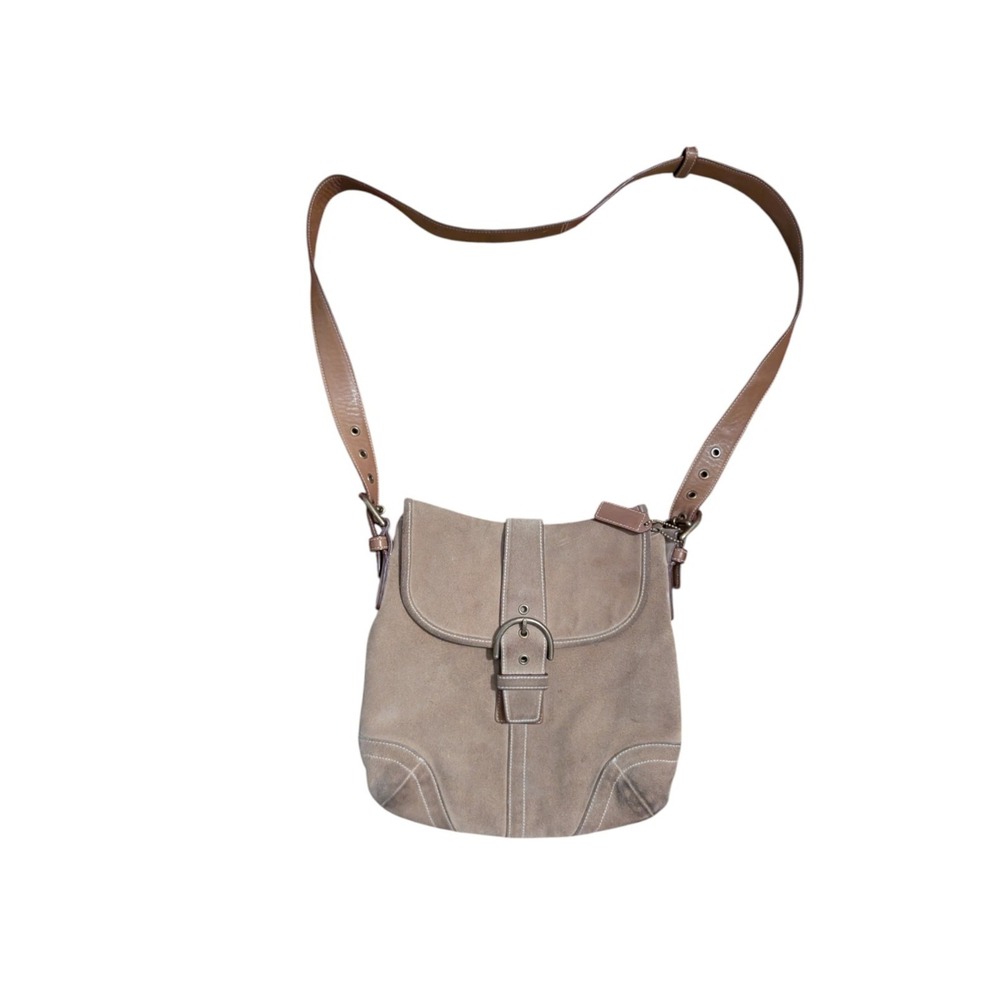 Vintage Y2K Coach Brown Suede Soho Crossbody bag Style #9482 G05Q